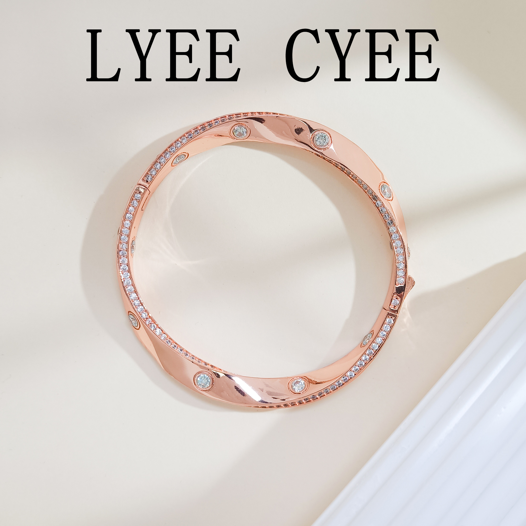 铜合金莫桑石手镯 WRSS-002210【无尽永恒】手镯欧美百搭气质简约