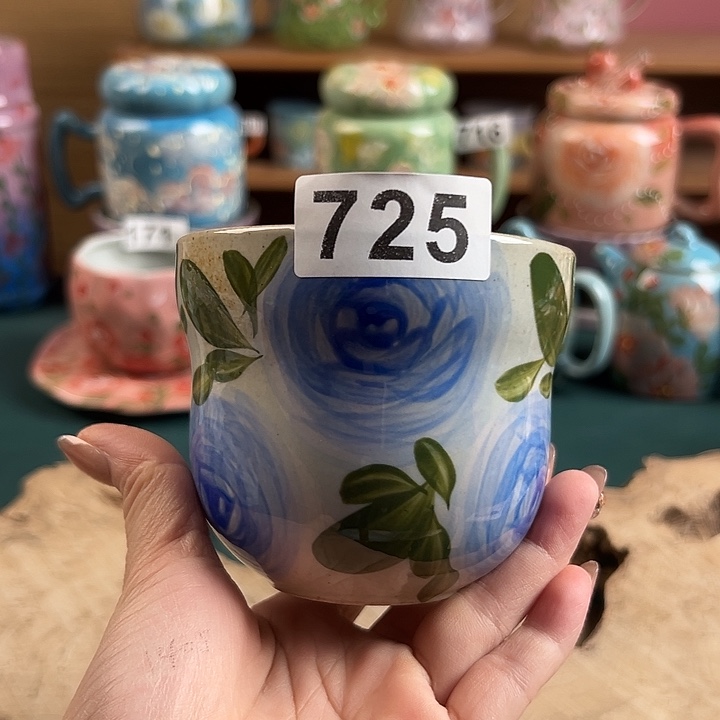 景德镇陶瓷手绘作品725微瑕