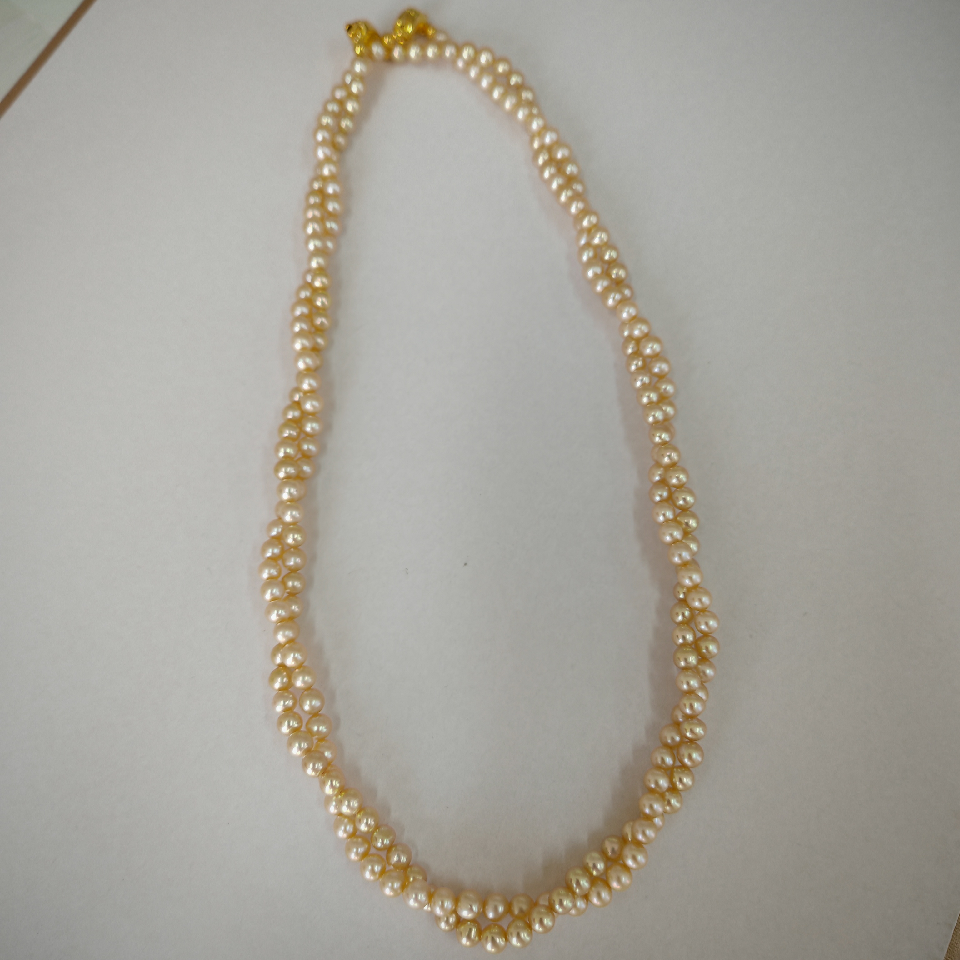 链子925银 【飛梵匠造•优选】4-4.5mm金色叠戴一款双戴全珠链0031