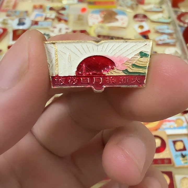 老***鹤铝毛爷爷像章，万岁