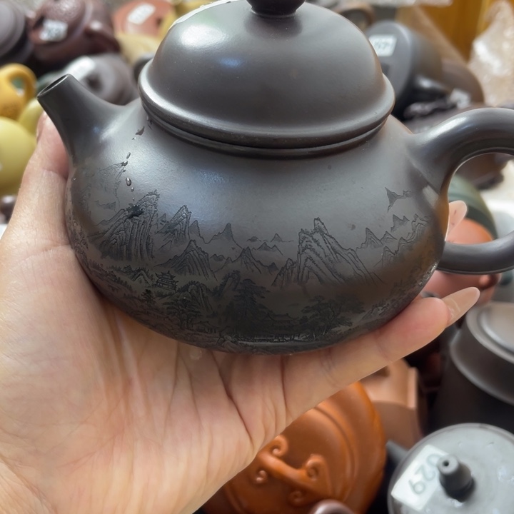 紫砂茶壶春*?紫砂紫砂微瑕