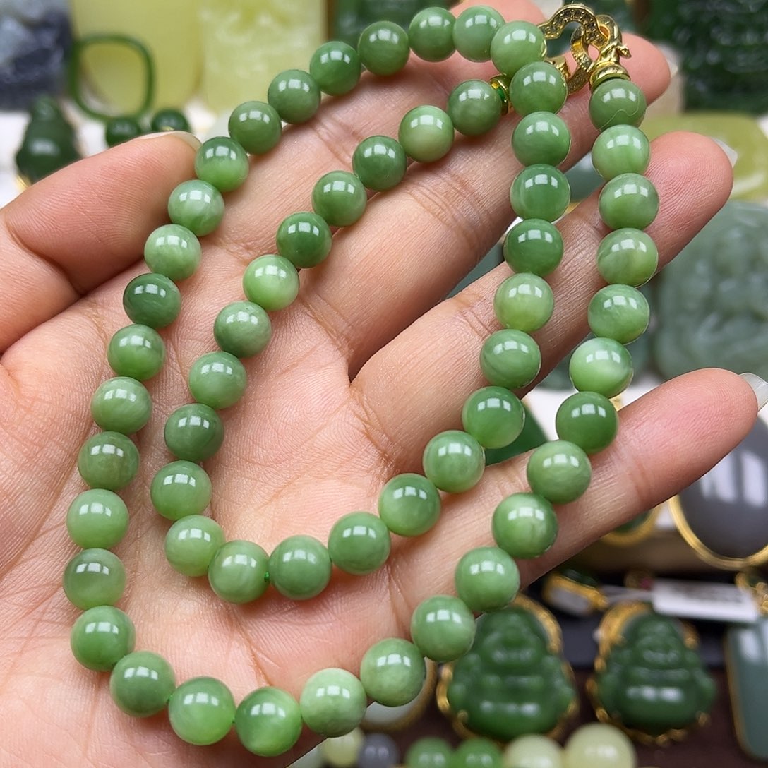 和田玉未镶嵌项链黑羊洞卡8