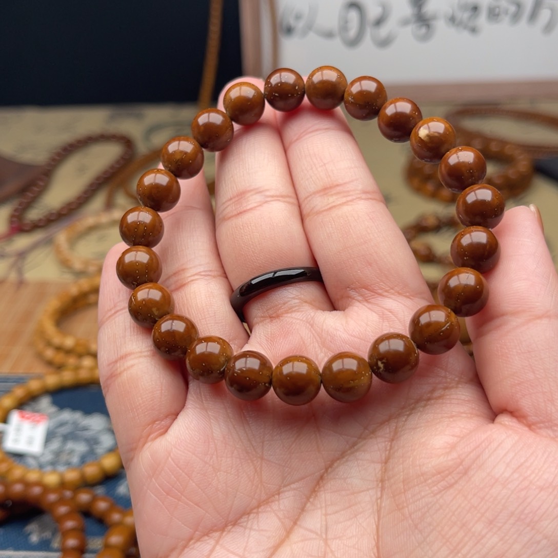 紫金鼠手串实心圆珠9➕有瑕款