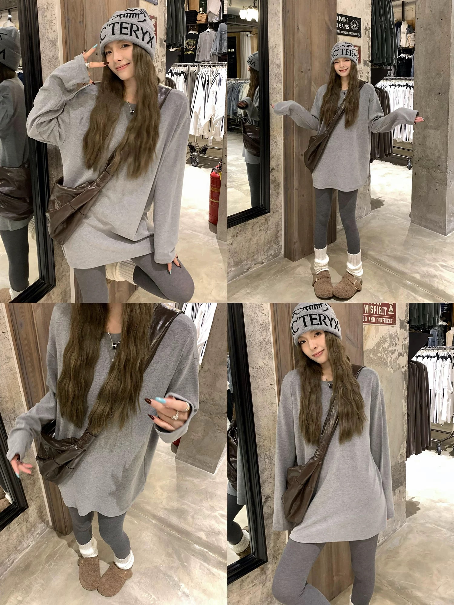 296秋季新款极简风韩系通勤时尚宽松休闲气质百搭长袖内搭打底衫