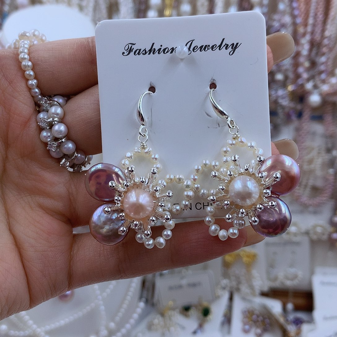 项链银S925镶嵌淡水珍珠