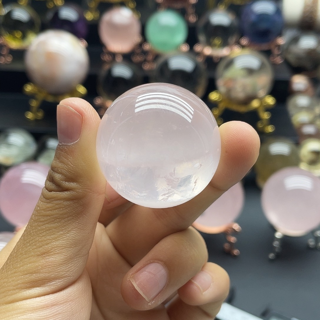 天然粉水晶36未镶嵌水晶