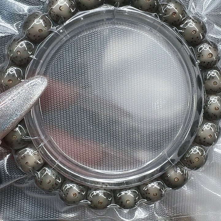 星月菩提手串575长老黑灰星月菩提10桶单圈