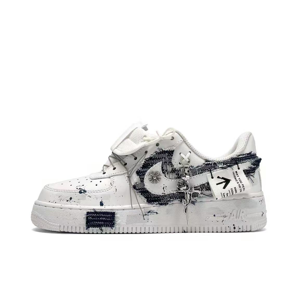 定制球鞋Nike/耐克AirForce1永恒玫瑰百搭低帮板鞋男款美式鞋子