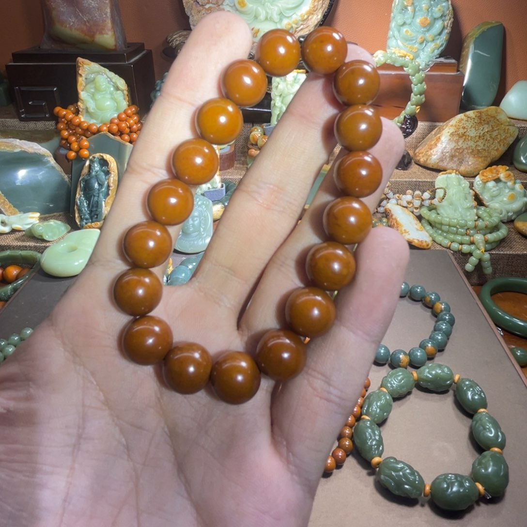 透闪石质玉手链 12未镶嵌