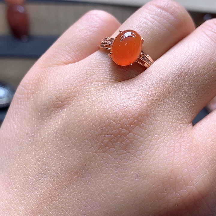 水晶水晶戒指银S925镶嵌