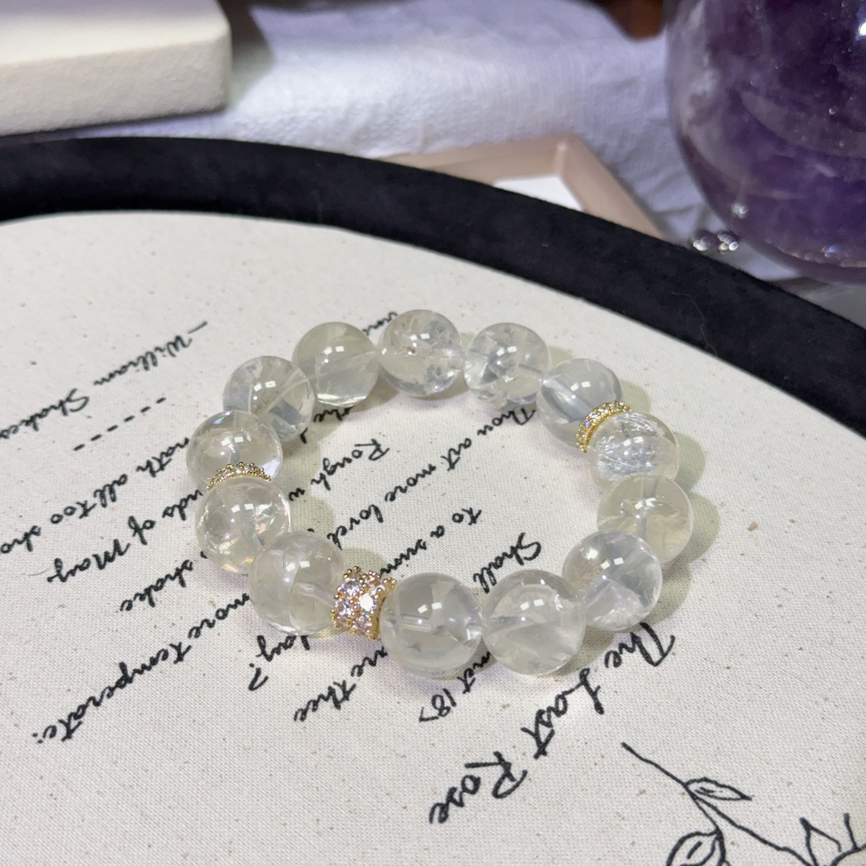 柠檬黄阿塞 天然水晶过百带证书 手围默认13-17