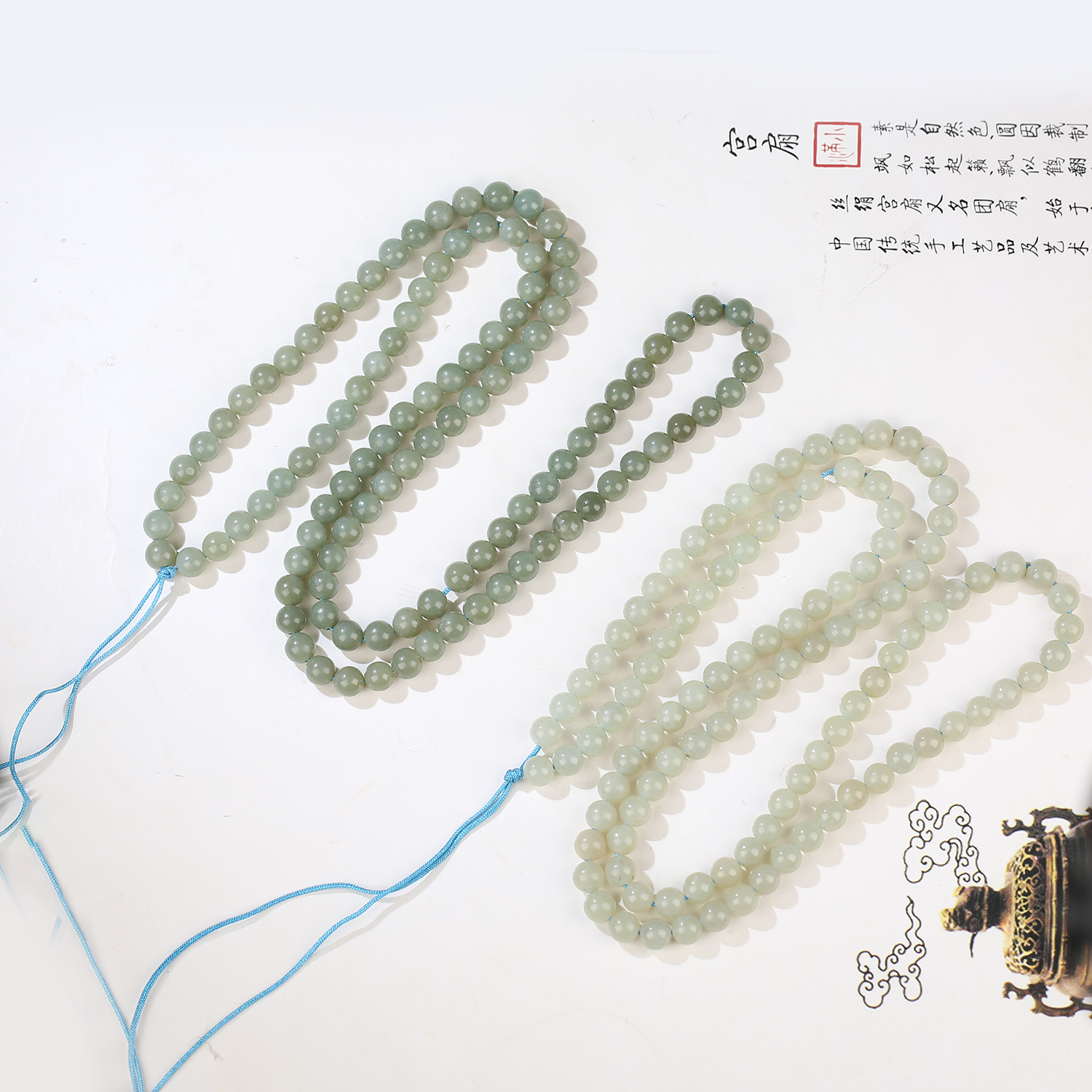 【麦子家族夏日特惠】天然和田玉多圈项链5-6多样性发1 PXL03