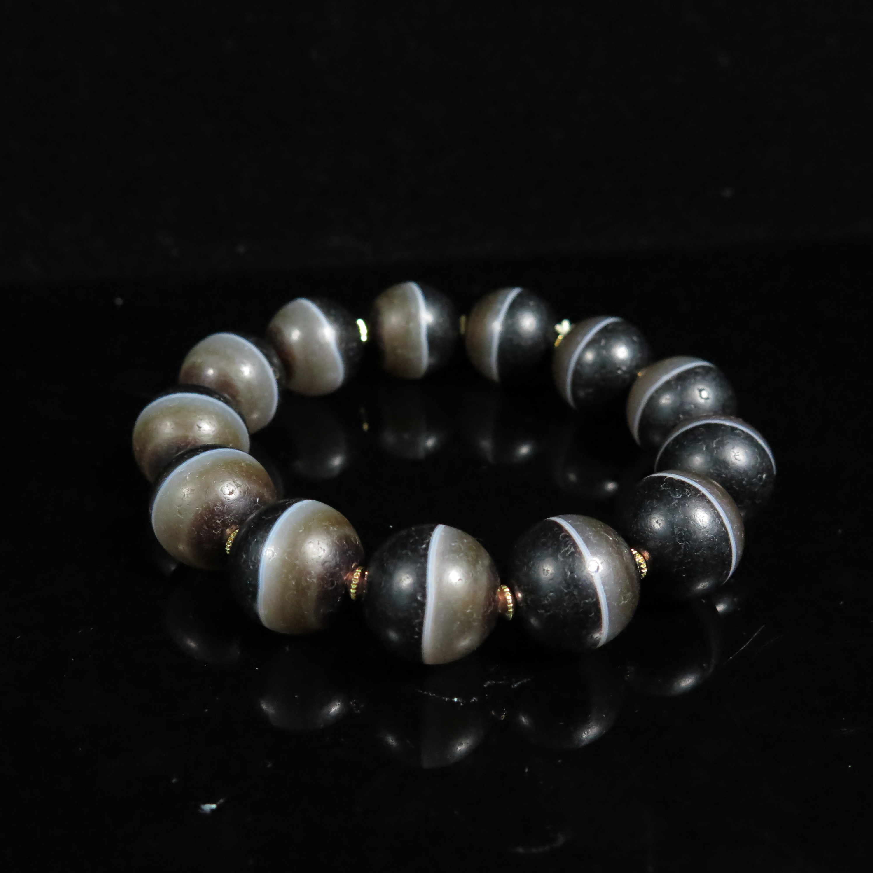 清代玛瑙一线药师珠串/HY315029/玛瑙/槐荫山房