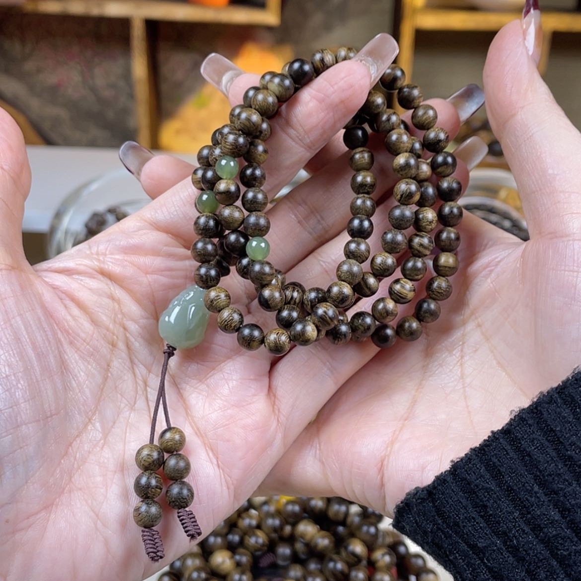 【闪购商品】沉香手串水*芽庄棋楠瘤疤