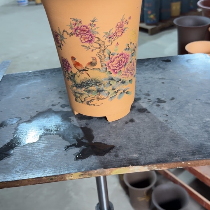 紫砂花盆高度25口径20