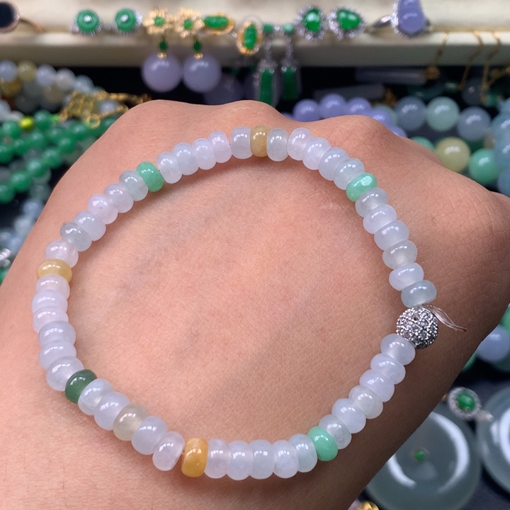 翡翠未镶嵌手链卡5