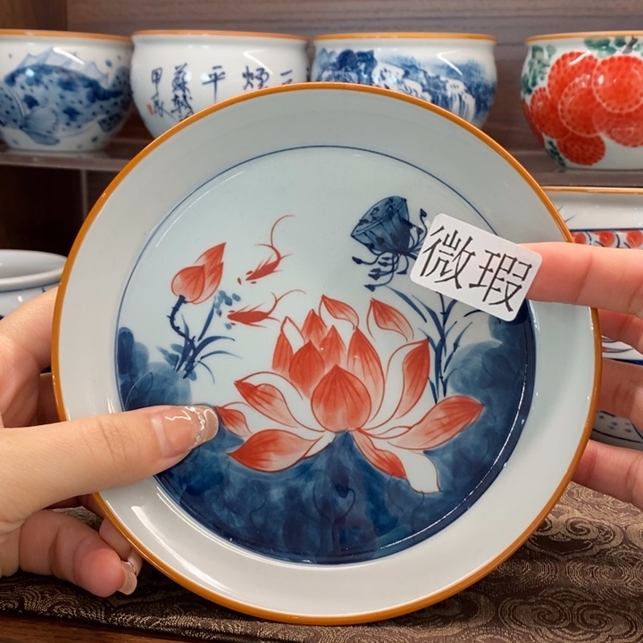 釉下老陶泥手工绘制