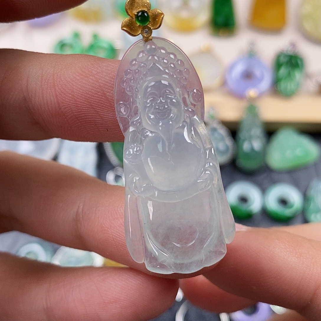 翡翠18K金镶嵌颈饰翡翠