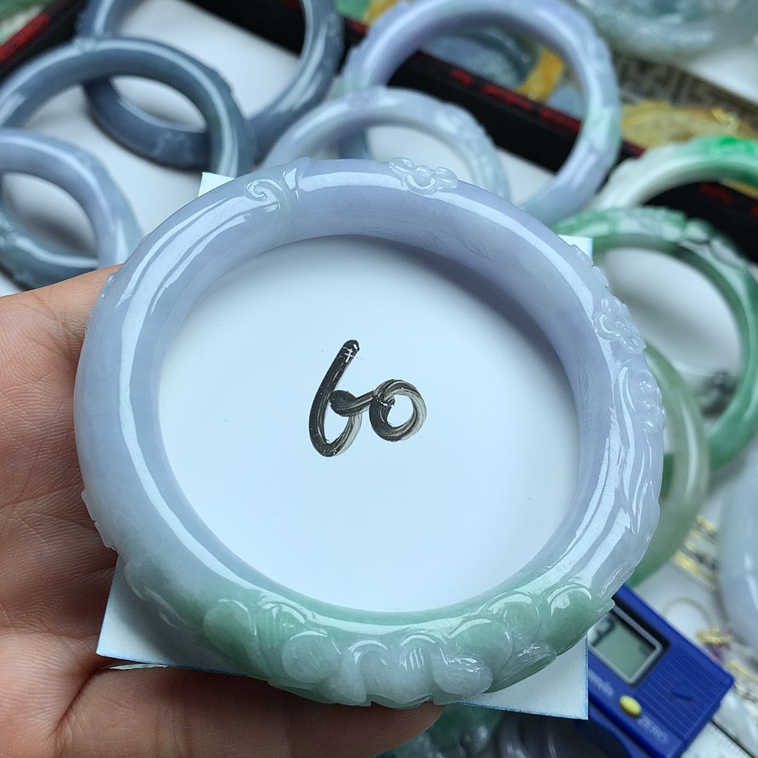 翡翠未镶嵌手镯天然翡翠59.9