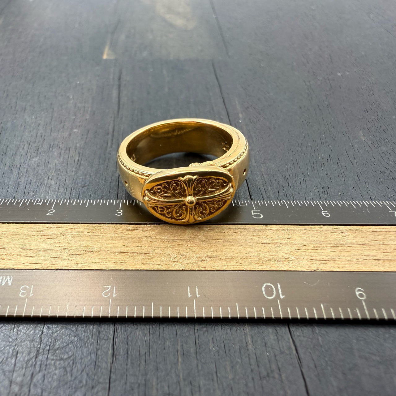 US5码 Chrome Hearts 克罗心 22k 新款 守护者腰带戒指