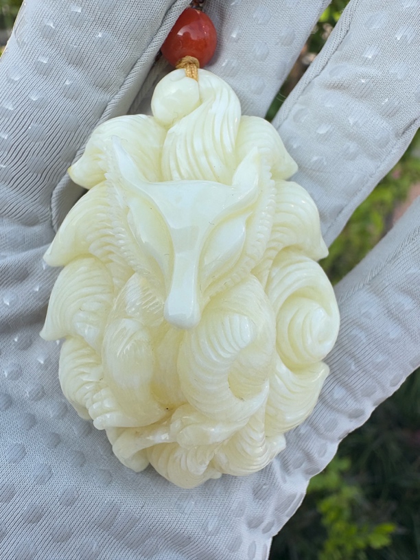 假一赔十，天然琥珀蜜蜡，蜜蜡雕刻件，蜜蜡吊坠，凤九 编号5