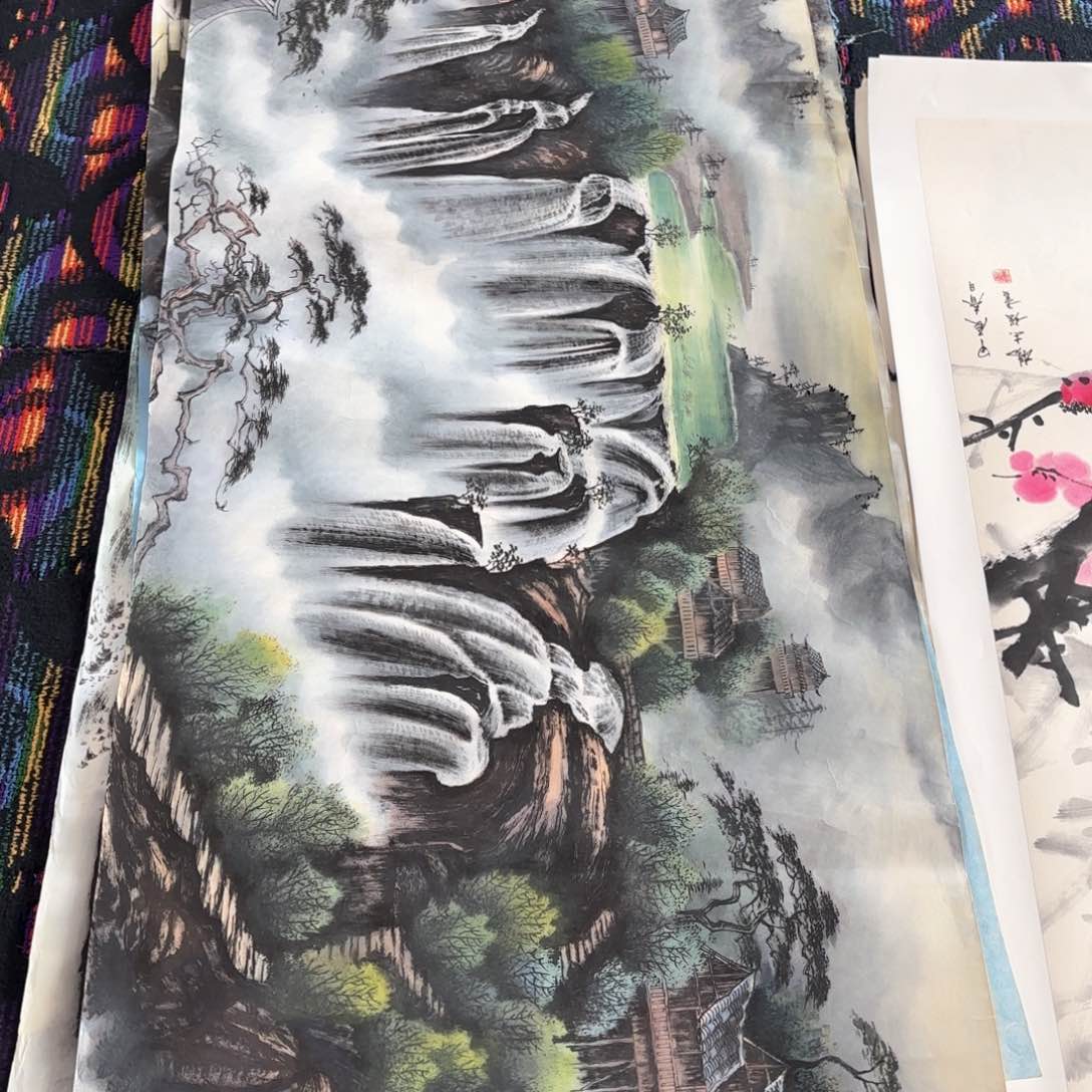国画一***骨赵福良180/70山水马