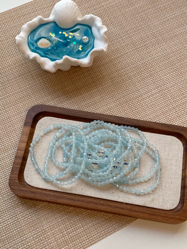 /在海边~/海蓝宝手链~天然水晶叠戴都好看的手链