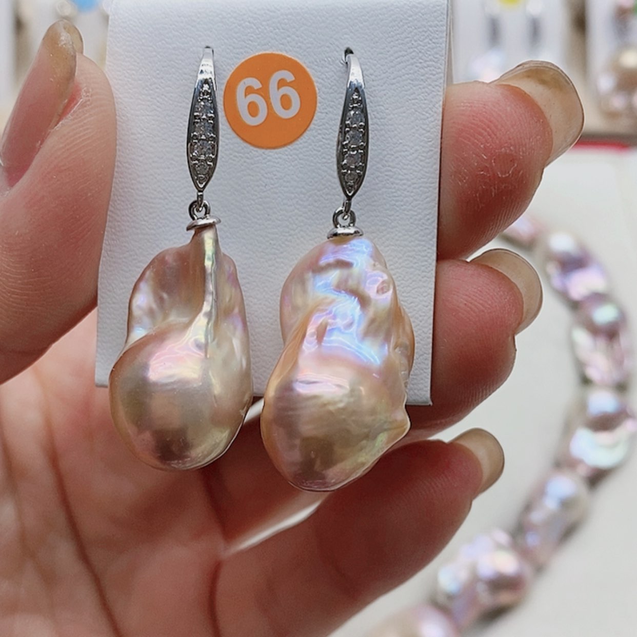 【闪购商品】淡水珍珠耳饰银S925镶嵌