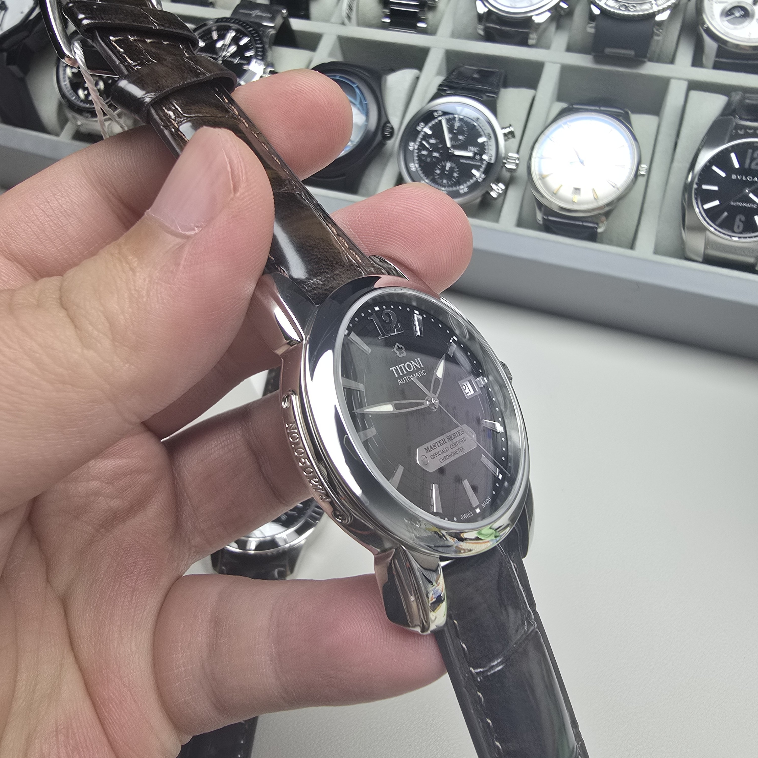 99新 Titoni/梅花 大师系列/自动机械/单表/40mm/8671