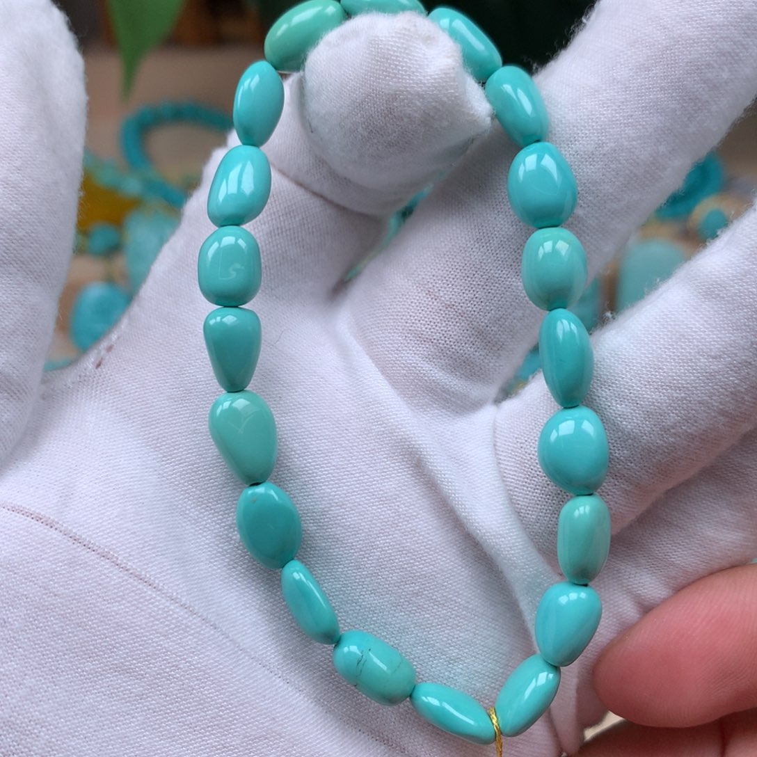 绿松石精品随形手串未镶嵌