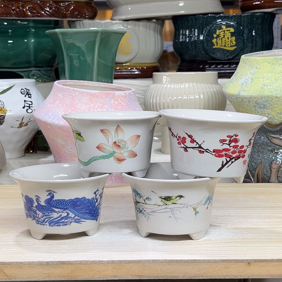 陶瓷绿植多肉微瑕花盆口径9.5*6