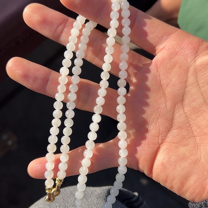 和田玉未镶嵌手链冰坑料卡6米108