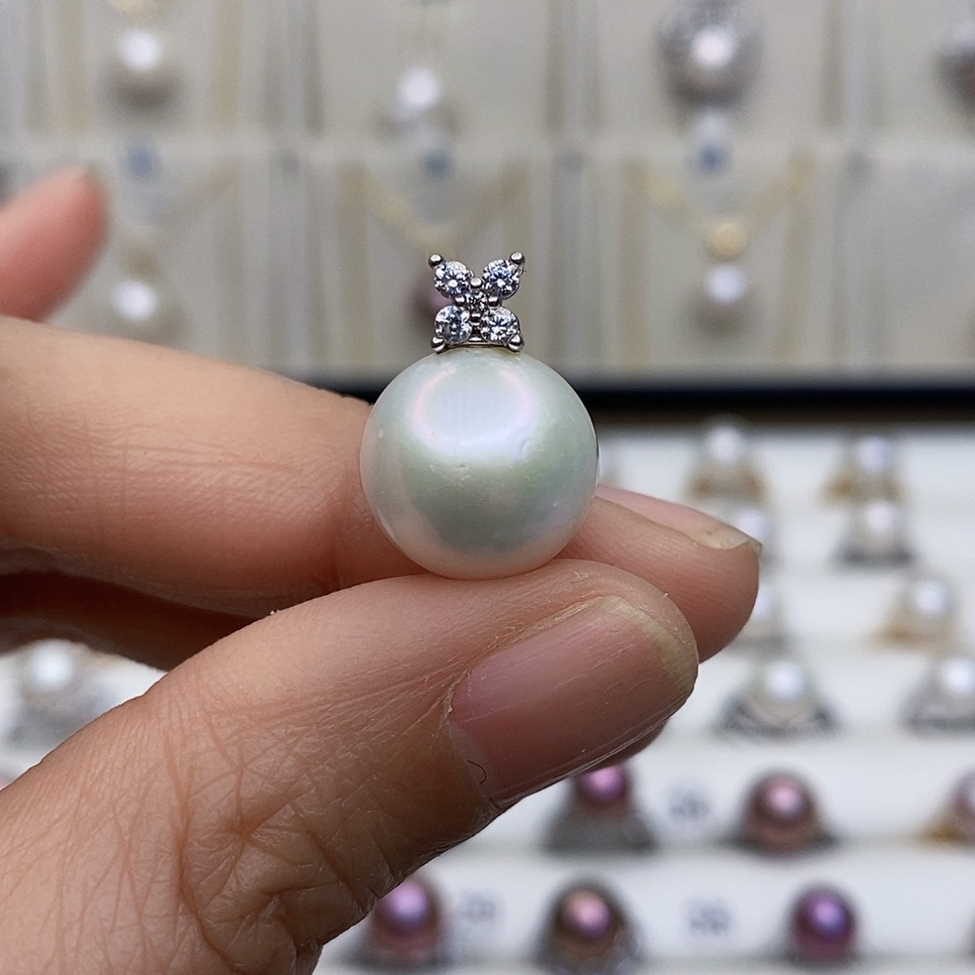 淡水珍珠颈饰银S925镶嵌