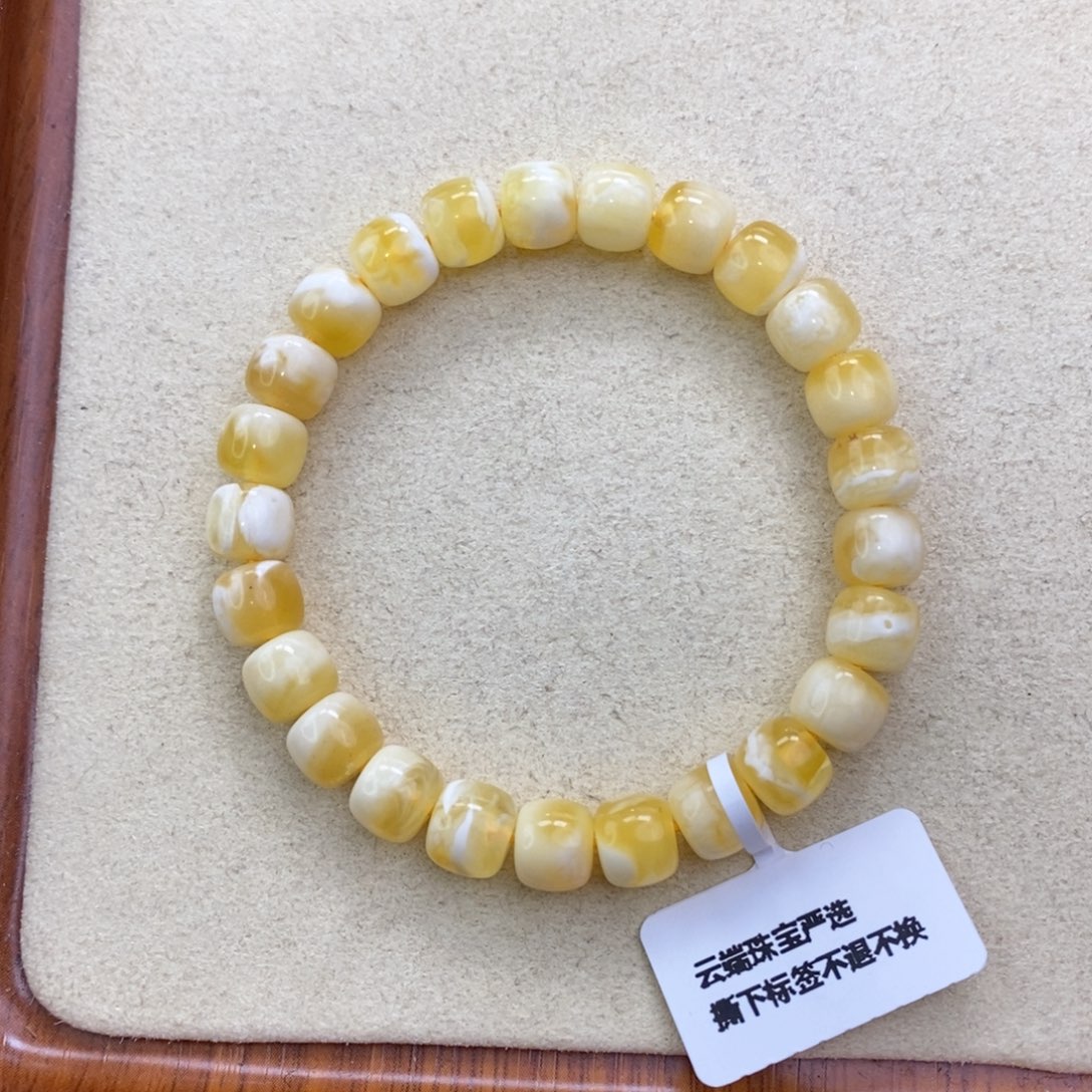 琥珀珠宝奇石未镶嵌8×7mm