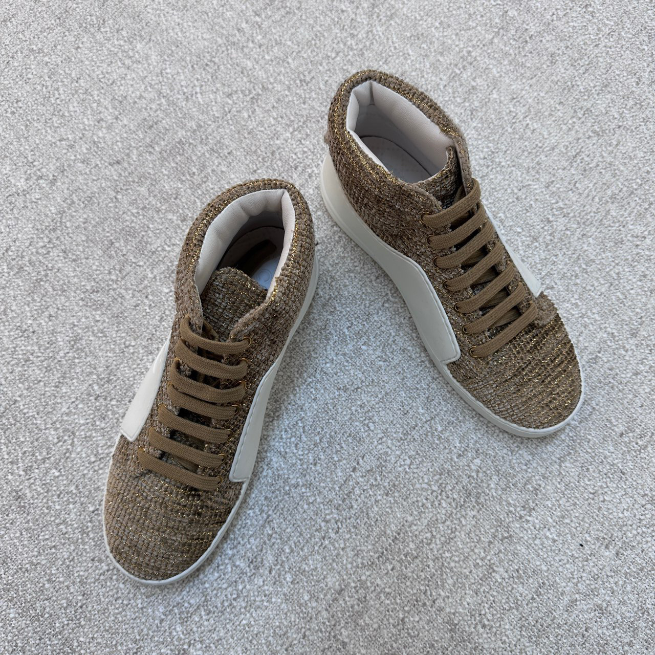 99新 Chanel/香奈儿 休闲鞋小白鞋 金色 35.5码