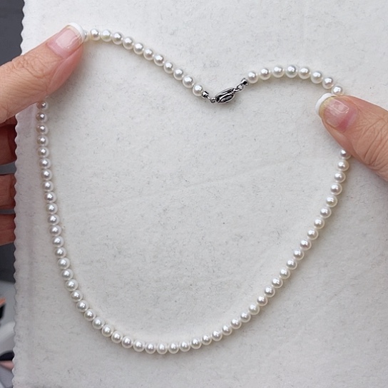 淡水珍珠项链银S925镶嵌