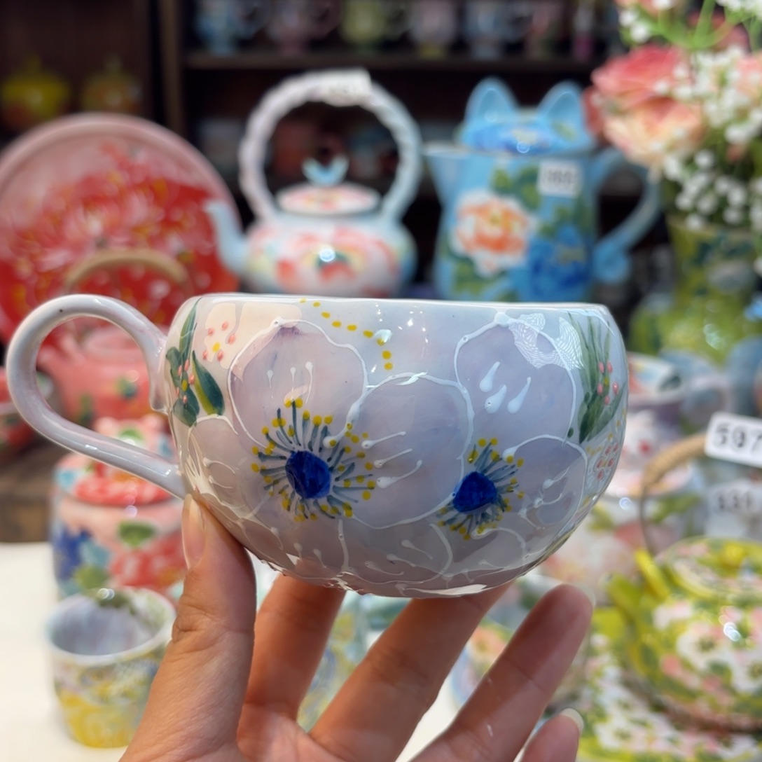 景德镇手绘高温釉下彩陶瓷茶具