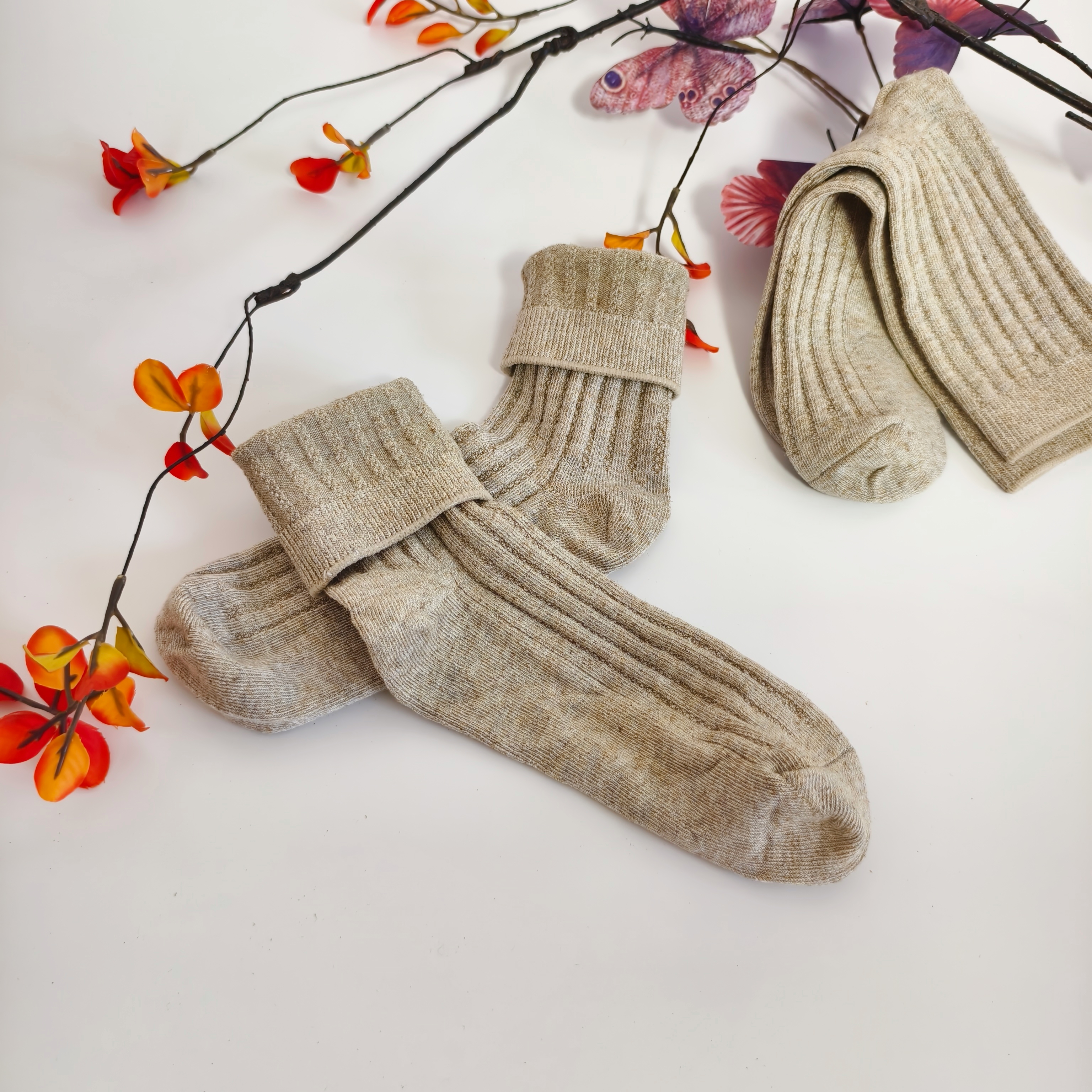 【汉麻四季袜】高克重汉麻雨露秋冬中筒袜舒适亲肤不臭脚男女同款
