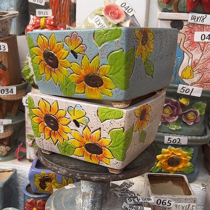 粗陶材质多肉花盆