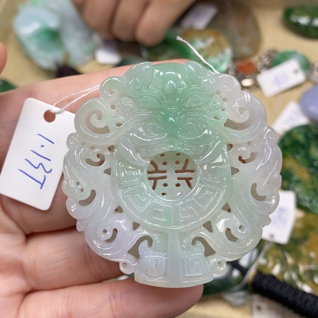 翡翠项链未镶嵌瑞兽28号