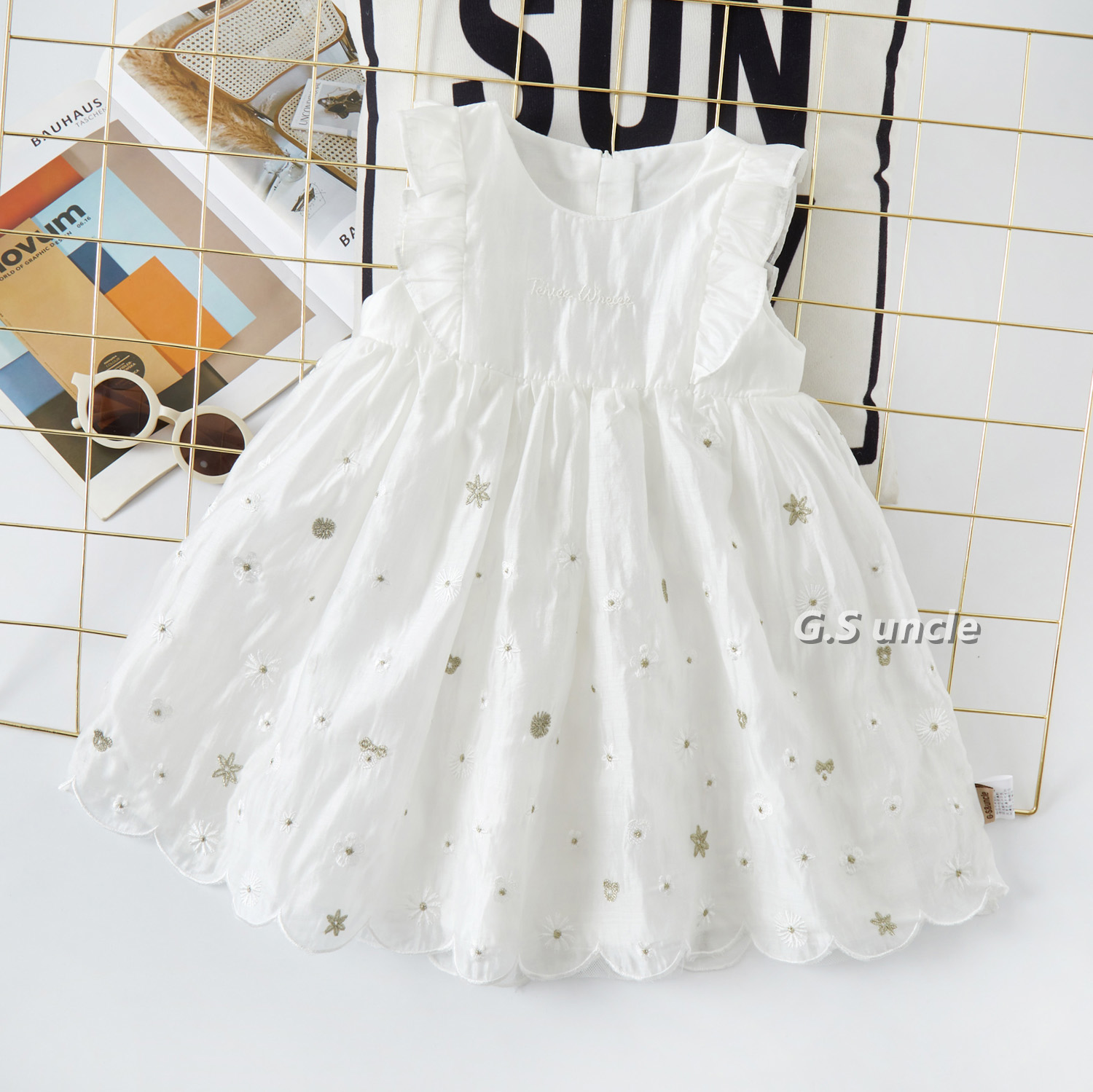 【白化蝶】H25105女童时尚连衣裙夏款洋气公主裙