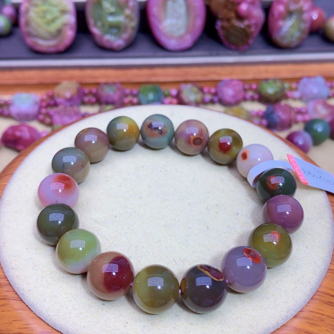 玛瑙未镶嵌手链盐源