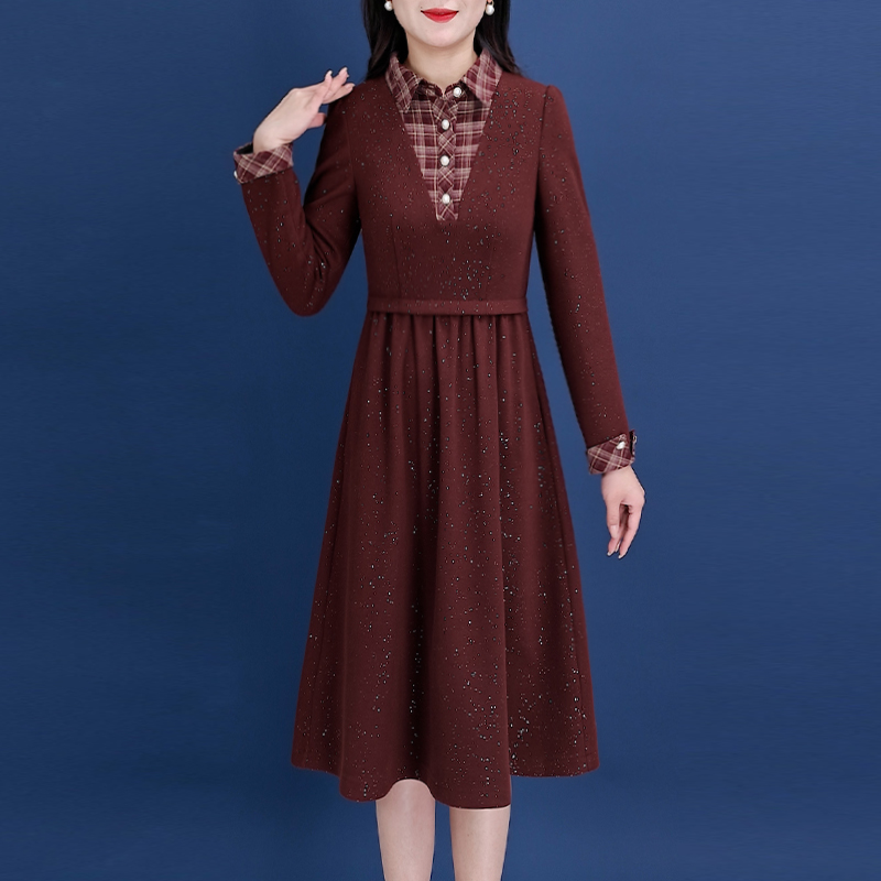 【连衣裙】23857梦晚春季气质时尚优雅大气休闲收腰显瘦连衣裙-ASJ