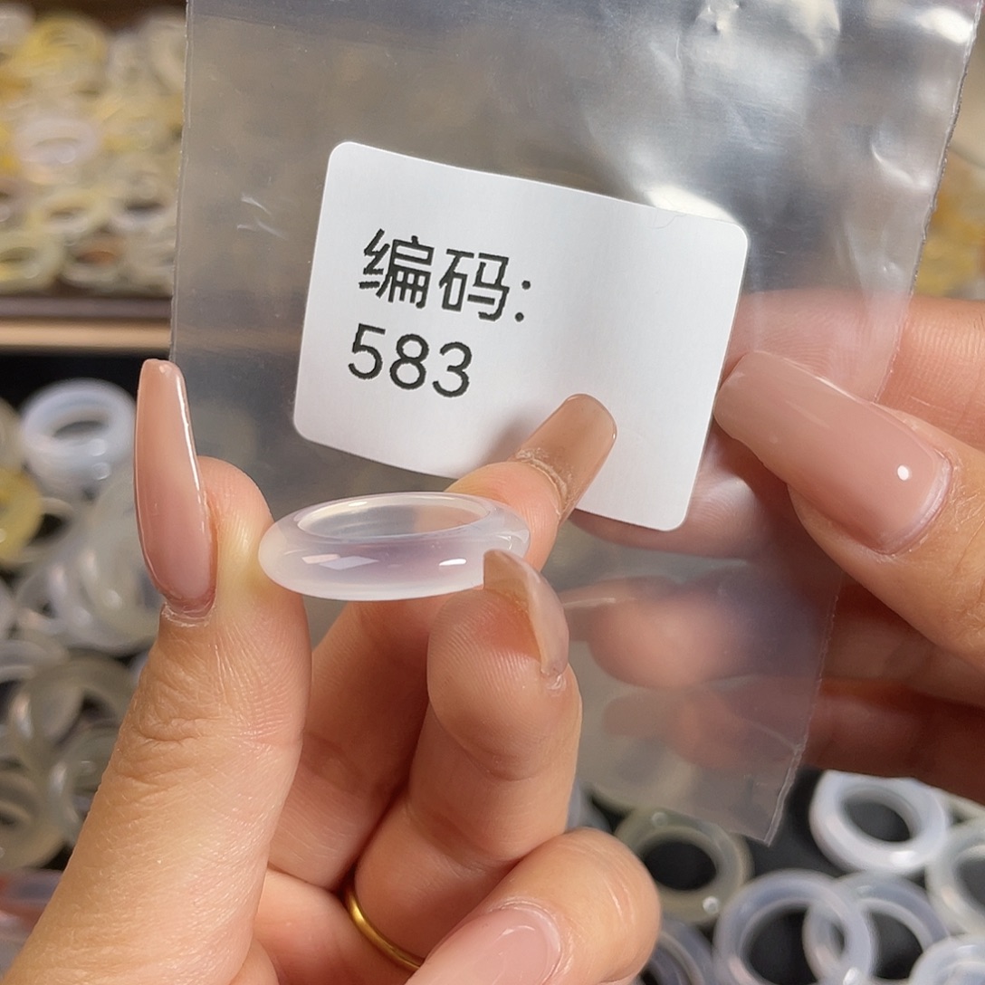 玛瑙/玉髓未镶嵌戒指583港风11.5
