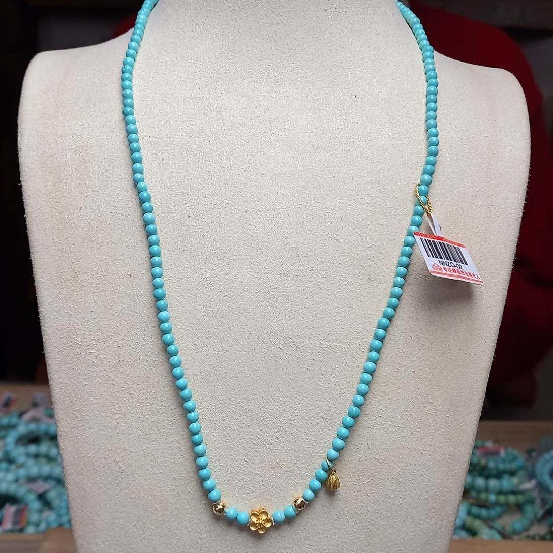 绿松石珠宝奇石18K金镶嵌