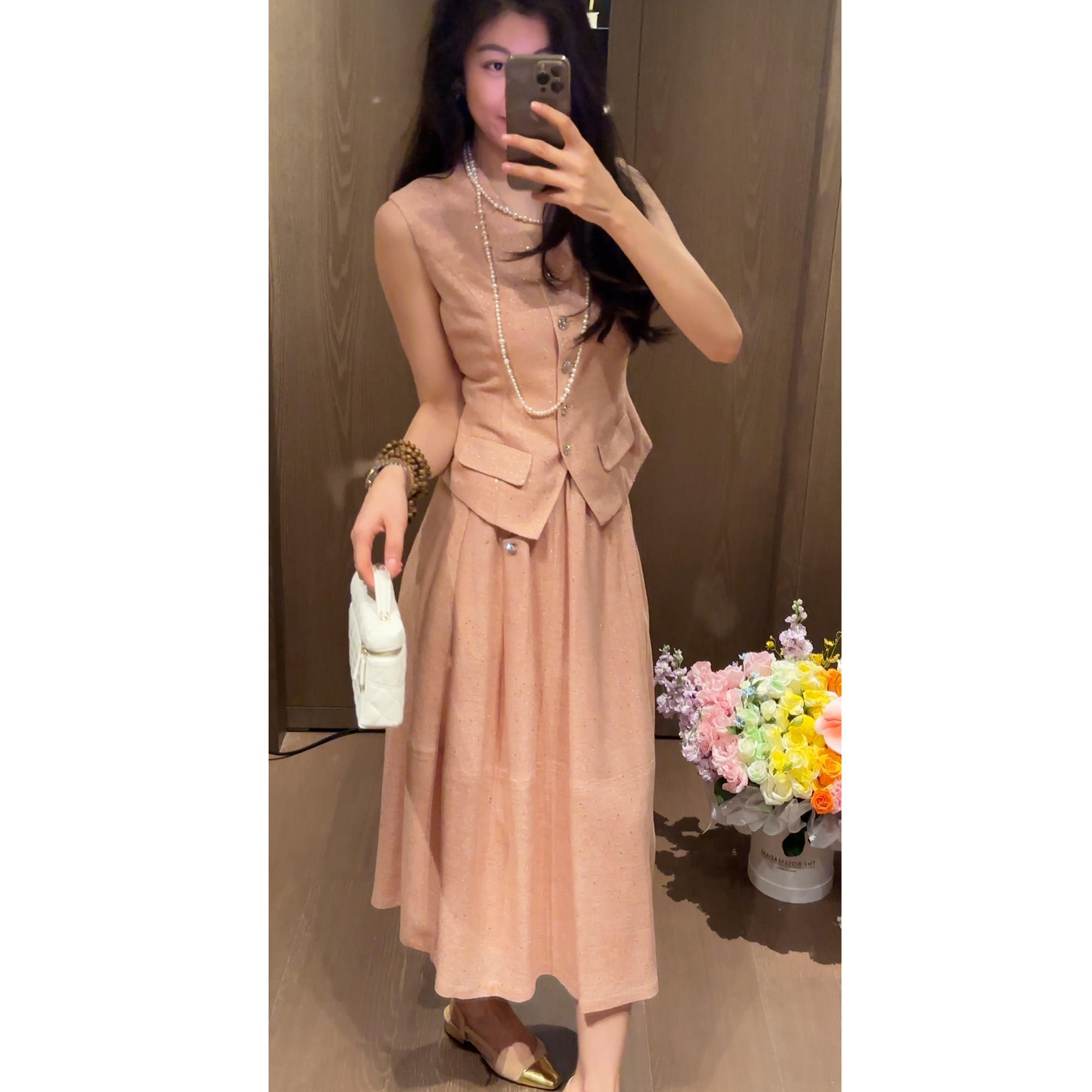 【N·COU】26夏新款【星际穿越】轻奢闪闪烫钻莱赛尔马甲套装DY52910