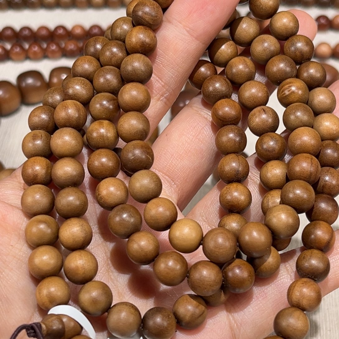 手串/手链檀香木全品0.8✖️108颗多圈，有带黑油线