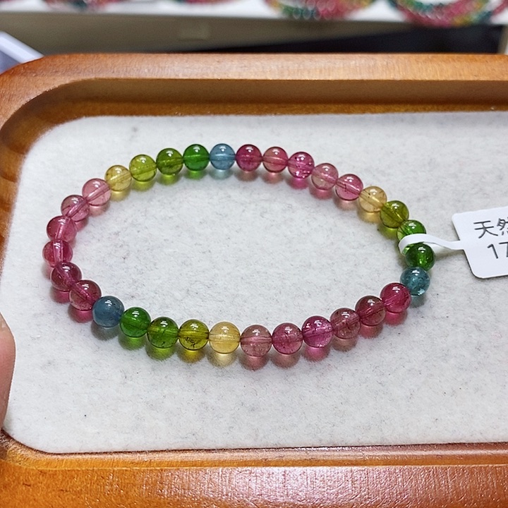 碧玺手链未镶嵌碧玺手串5.8