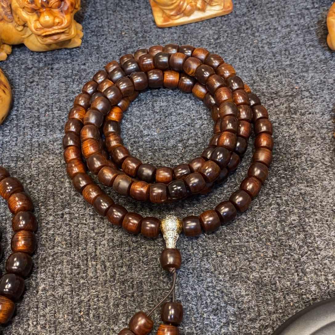 柏木（崖柏）陈化黑油黑骨手串