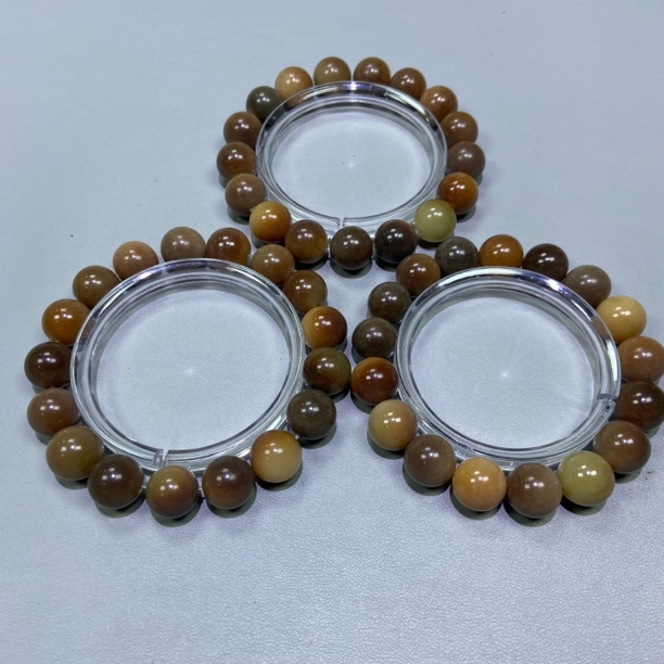 M405 白玉菩提卡1.2+圆珠单圈手串（底色多样 发其一）